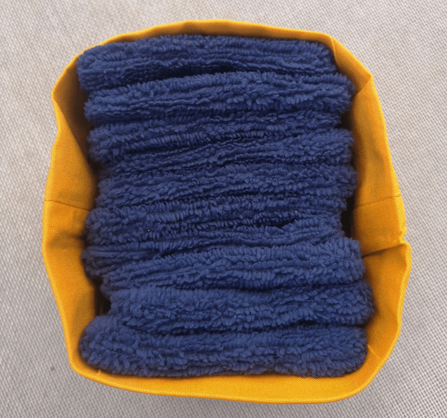 Panière Wax Clodette et 10 lingettes bleues