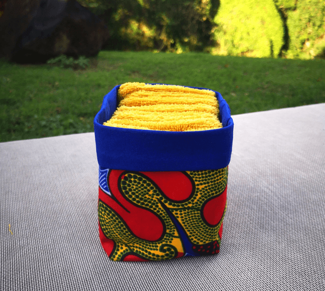 Panière Wax Cathy et 10 lingettes jaunes