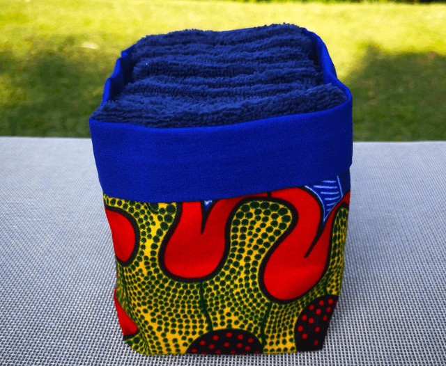 Panière Wax Cathy et 10  lingettes bleues