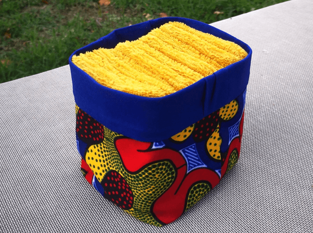 Panière Wax Cathy et 10 lingettes jaunes