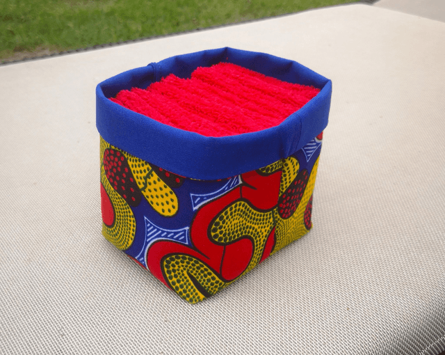 Panière Wax Cathy et 10  lingettes rouges